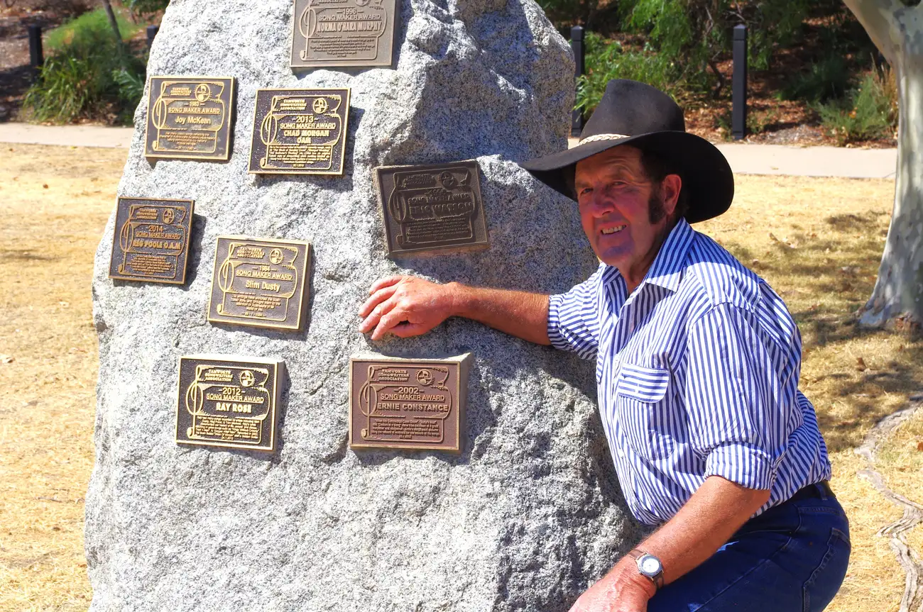 Ernie Constance with his TSA Songmaker Award plaque